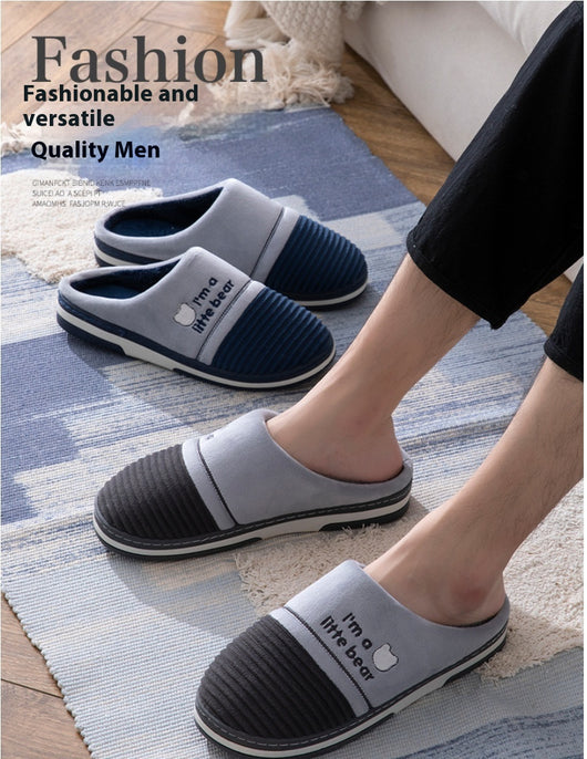 Pantuflas Cálidas para Hombre Talla Grande - Algodón Antideslizante - Image 8