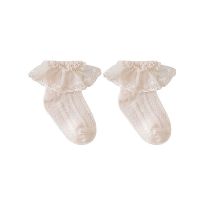 Calcetines de Malla para Bebé con Encaje - Algodón Peinado Premium - Image 10