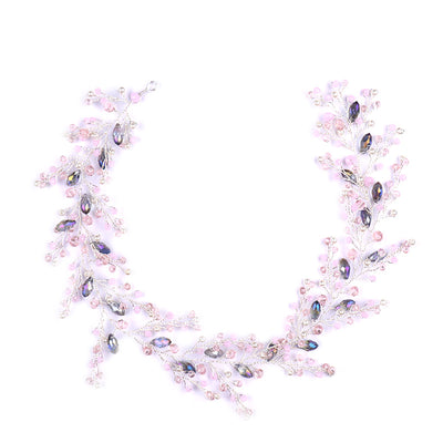 Diadema de Cristal Rosa Artesanal Europeo y Americano - Image 6