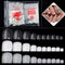 500 Uñas Postizas Transparentes Naturales Blancas