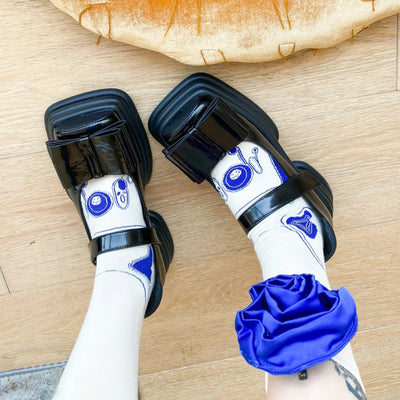 Zapatos Plataforma Retro Preppy - Estilo Vintage Clásico