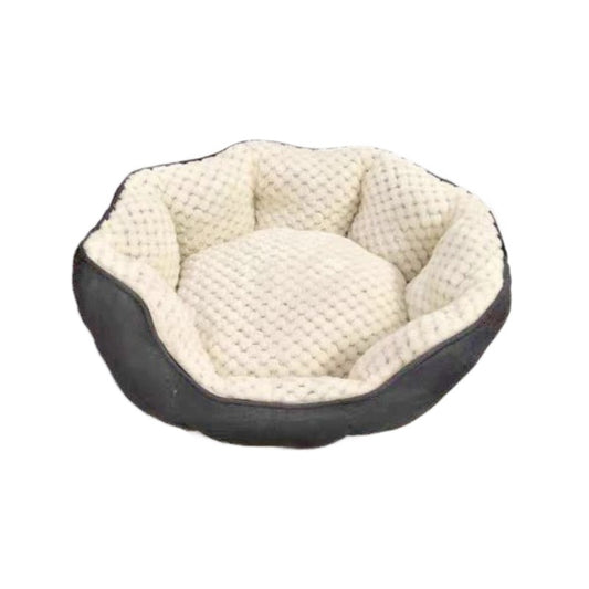 Cama Térmica Acogedora para Gatos - Nido Cálido con Respaldo Gris para Mascotas Pequeñas y Medianas