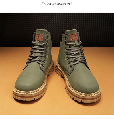 Botas de Trabajo Vintage en Cuero Genuino Talla Grande para Hombre - Image 14