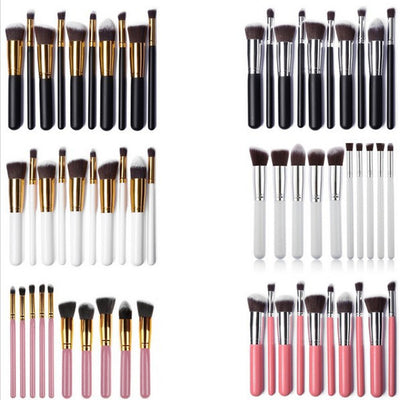 Set de 10 Brochas de Maquillaje con Mango de Madera - Image 5