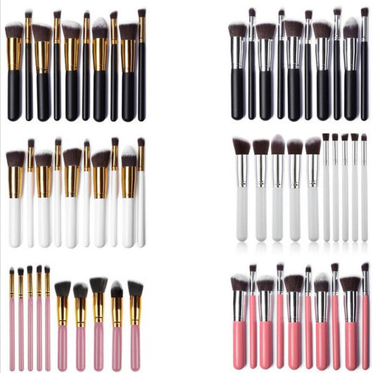 Set de 10 Brochas de Maquillaje con Mango de Madera - Image 5