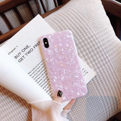 Funda Protectora Compatible con Apple - Diseño Floral Hielo Multicolor