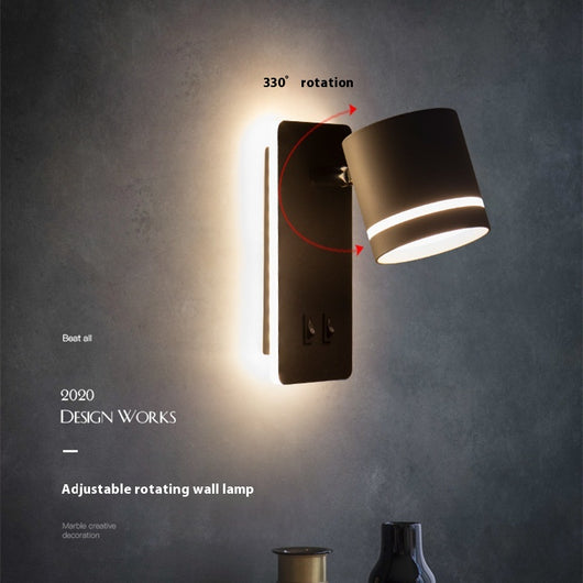 Lámpara LED de Lectura Minimalista Nórdica para Mesita de Noche