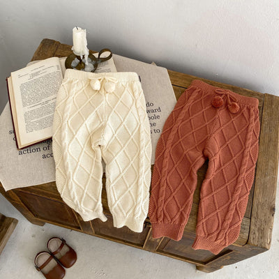 Pantalones Largos Tejidos con Patrón Rombo para Bebés Niños y Niñas - Image 22