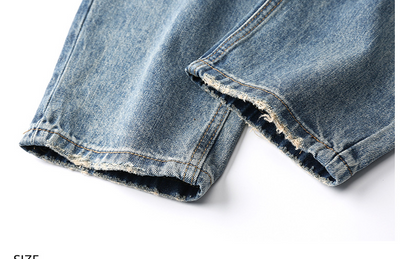 Pantalones Vaqueros Rotos Estilo Retro Americano para Niños - Image 8