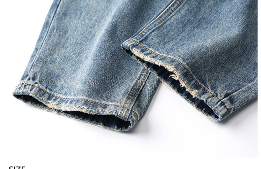 Pantalones Vaqueros Rotos Estilo Retro Americano para Niños - Image 8