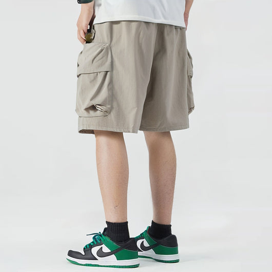 Pantalones Cortos Sueltos Japoneses con Bolsillos Grandes para Hombre - Image 21