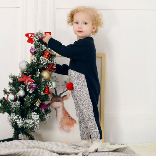 Pijama navideño unisex con estampado de reno para niños y niñas - Image 4