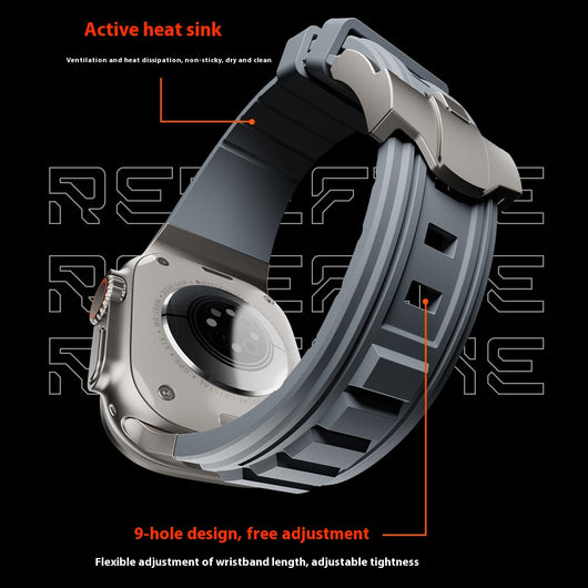 Correa Elástica de Silicona con Hebilla Metálica Plegable para iWatch 1-9 - Image 2