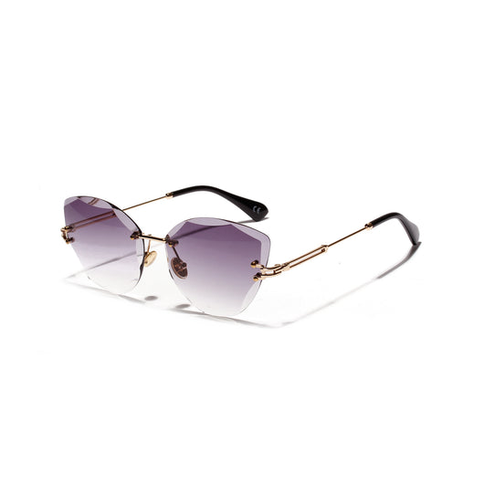 Gafas de Sol Retro Cat Eye para Mujer con Corte Diamante - Image 4