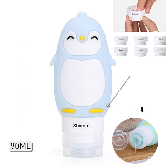 Organizador de Viaje Botellas Rellenables Animales Lindos - Estuche Silicona para Champú y Geles - Image 13