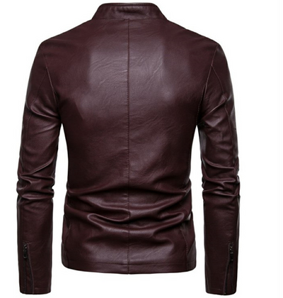 Chaqueta de Cuero PU Talla Grande Estilo Inglés - Image 3