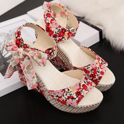 Sandalias Cuña Mujer con Moño - Suela Gruesa y Cómoda - Image 12