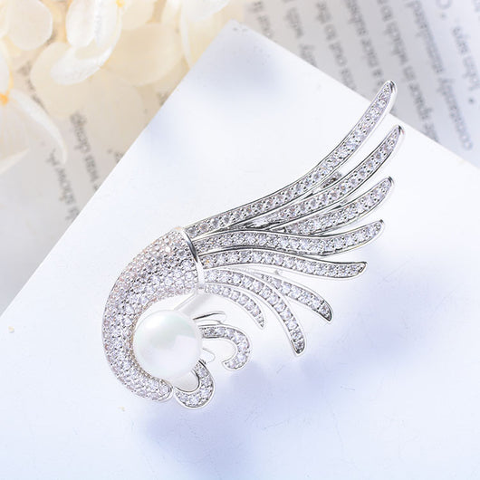 Broche de Perla Fénix Elegante para Damas - Image 4