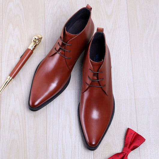 Zapatos Formales de Cuero con Punta Afilada - Estilo Británico Premium - Image 6
