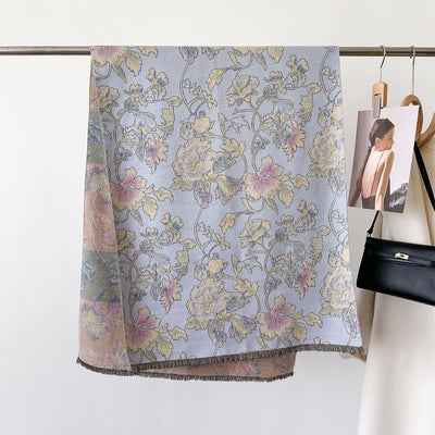 Bufanda Gruesa de Invierno con Diseño Jacquard Tipo Cashmere - Image 10