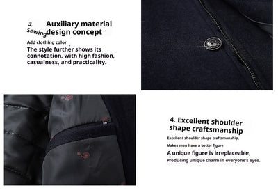 Abrigo de Lana Casual para Hombre en Colores Sólidos - Image 11