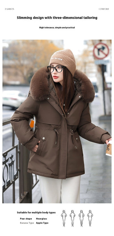 Chaqueta Acolchada Mujer con Cuello de Pelaje y Forro Polar - Image 18