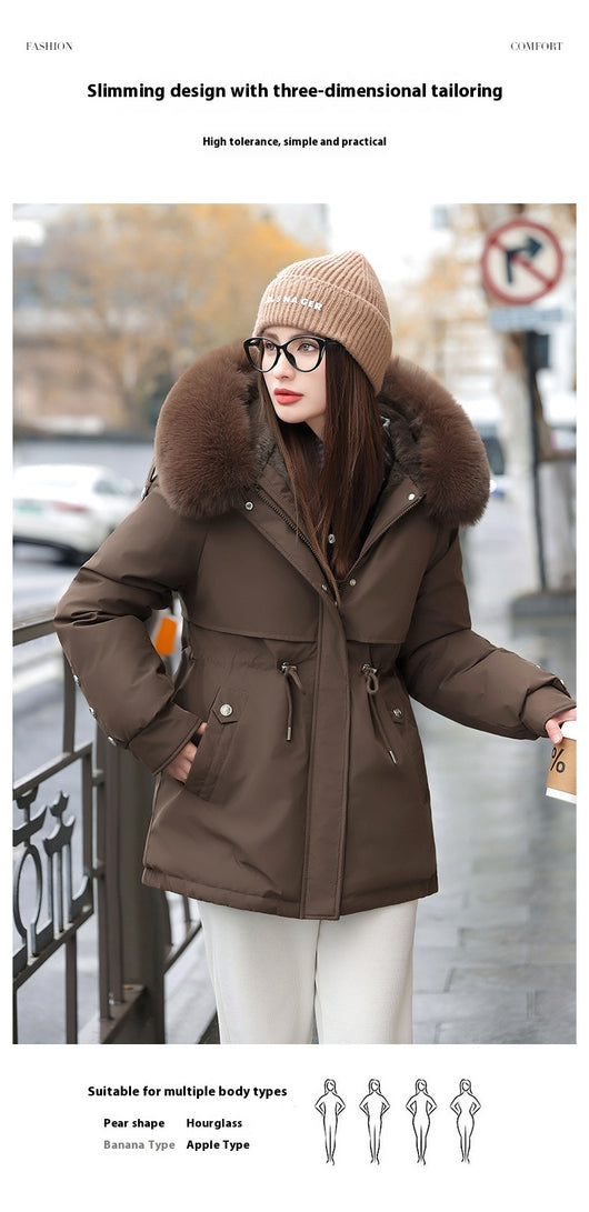 Chaqueta Acolchada Mujer con Cuello de Pelaje y Forro Polar - Image 18