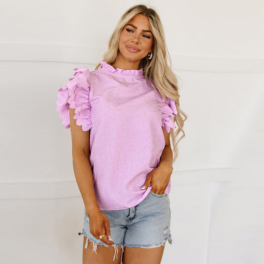 Blusa de Gasa con Volantes en las Mangas - Image 3