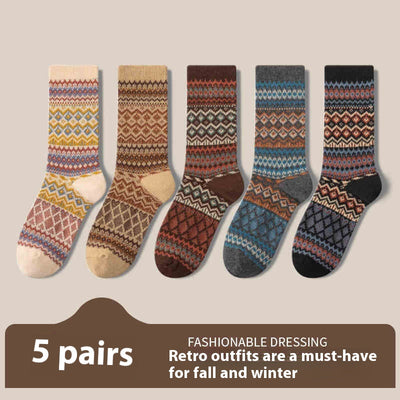 Calcetines Étnicos Retro Desodorizantes para Mujer - Image 5