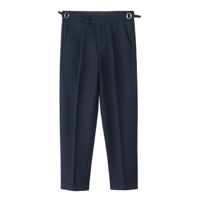 Pantalones Business Casual de Talle Alto Texturizados para Hombre - Image 5