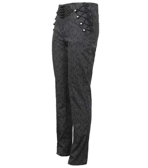 Pantalones Góticos Étnicos con Bordado de Nudo Chino para Hombre - Image 4