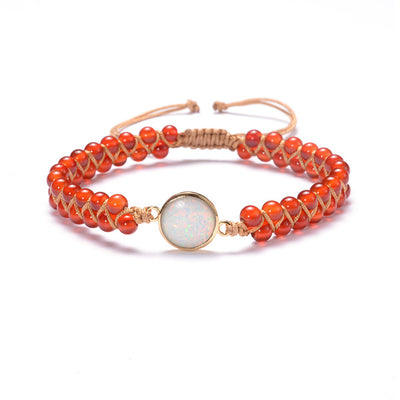 Pulsera Tejida a Mano con Amatista y Ópalo - Image 12