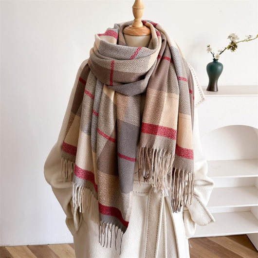 Bufanda Unisex Otoño Invierno con Borlas - Versátil para Cualquier Estilo - Image 20