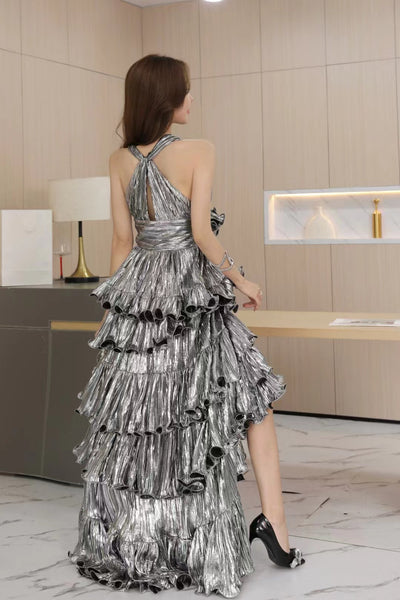 Vestido Elegante con Volantes Dovetail para Mujer - Image 11