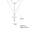 Mens And Womens Smooth, Minimalist Dorado Cross Pendant Necklace Blanco
