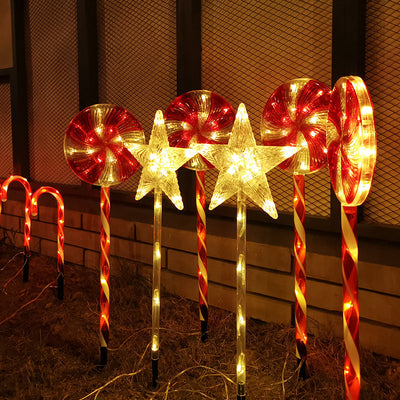 Luz Navideña Solar en Forma de Caramelo - LED Impermeable para Exterior - Image 8