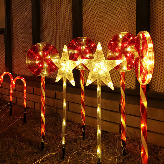 Luz Navideña Solar en Forma de Caramelo - LED Impermeable para Exterior - Image 8
