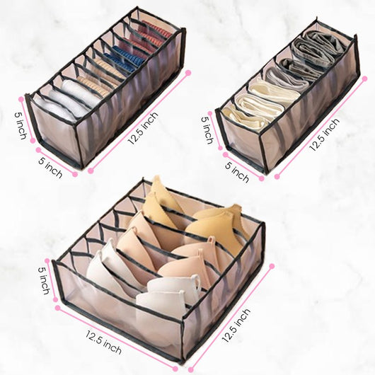 Organizador de Ropa Interior con Divisiones - Caja de Almacenamiento para Closet - Image 9