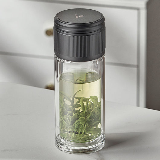 Taza de Té con Separador de Agua - Vaso Doble de Cristal - Image 9