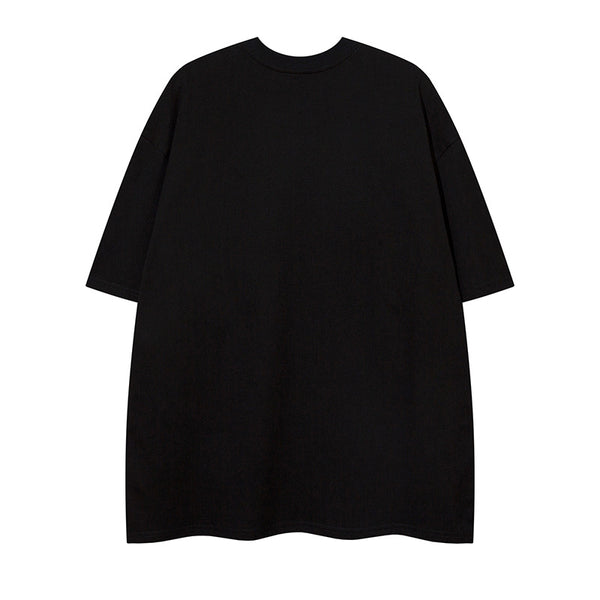 Camiseta Manga Corta Estampado Onda de Letras para Hombre
