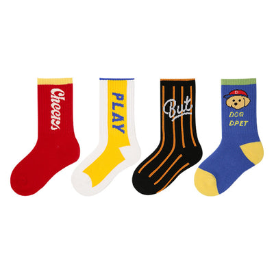 Calcetines Infantiles Deportivos con Letras - Estilo Street Sports - Image 14