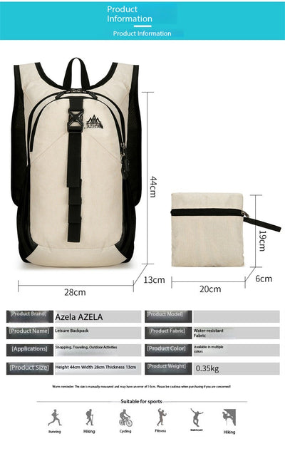 Mochila Casual AZELA Púrpura Ligera, Daypack Multicompartimento con Malla Transpirable - Image 22