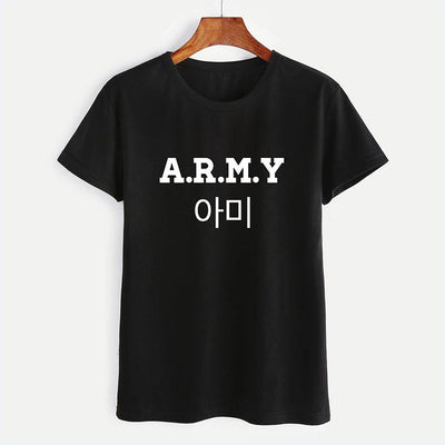 Camiseta A.R.M.Y Unisex con Letras Digitales - Estilo Urbano Casual - Image 4