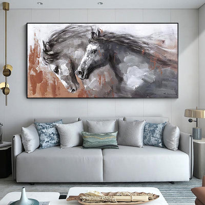 Cuadro Decorativo Caballo Galopante - Lienzo Artístico