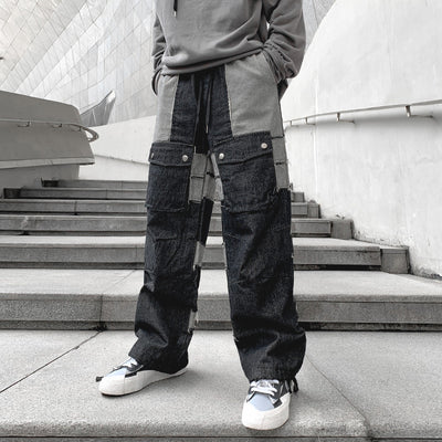 Pantalones de Moda Coreana con Costuras Trendy - Image 6