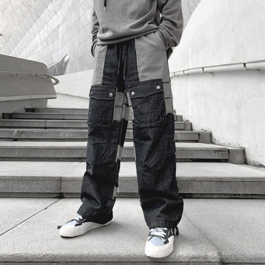 Pantalones de Moda Coreana con Costuras Trendy - Image 6