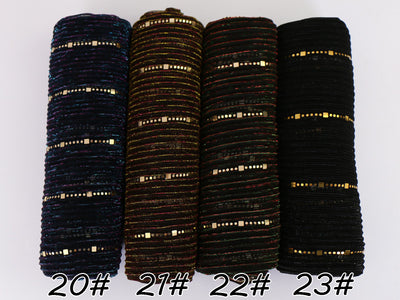 Pañuelo de Seda con Lentejuelas Brillantes para Mujer - Image 44