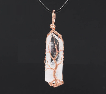 Collar Árbol de la Vida en Cristal Blanco - Image 9