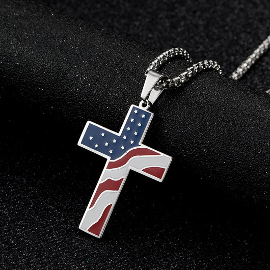 Collar Patriótico con Cruz y Bandera - Image 26