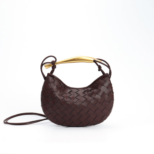 Bolso de Cuero Tejido para Viajes - Bandolera Portátil Estilo Casual - Image 3